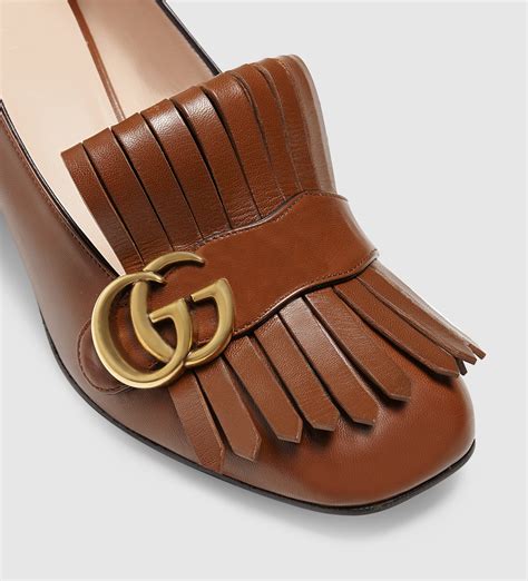 gucci brown patent leather pump|Gucci Heels for Women .